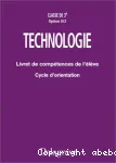 technologie - livret de compétences de l'élève - cycle d'orientation