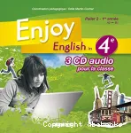 Enjoy English in 4e - 3 CD audio pour la classe